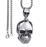 Vintage Gothic Metal Large Double Skull Pendant