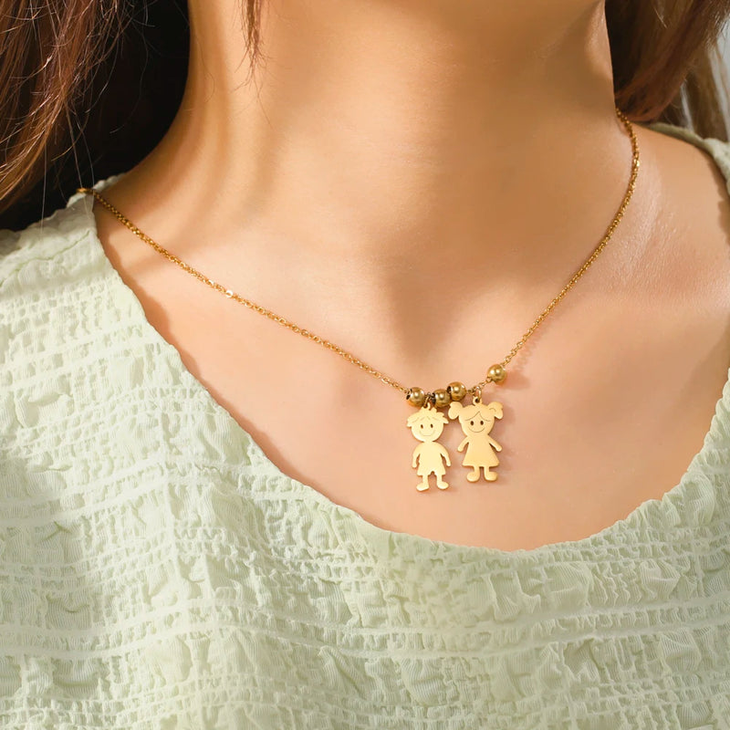 Personalized Boy Girl Pendant Necklace