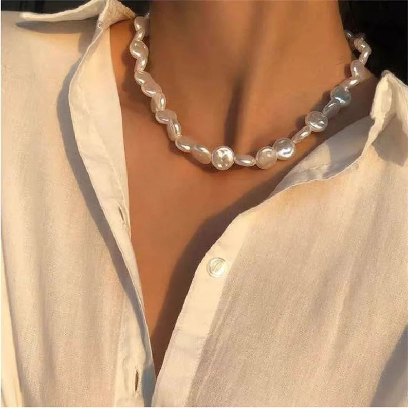 Elegant Irregular Pearl Multi-layer Necklace