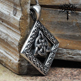 Steel Celtic Trinity Knot Pendant Necklace