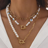 Elegant Irregular Pearl Multi-layer Necklace