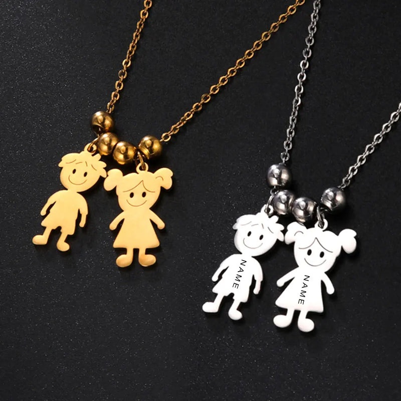 Personalized Boy Girl Pendant Necklace