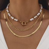 Elegant Irregular Pearl Multi-layer Necklace