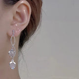 Fashion Long Copper Drop Earrings