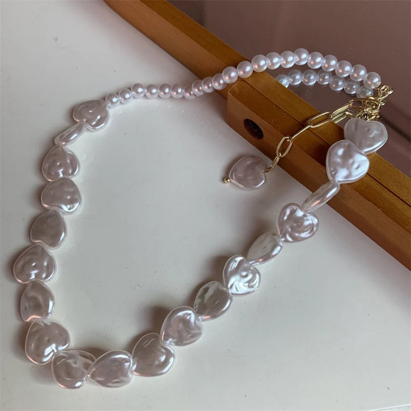 Elegant Irregular Pearl Multi-layer Necklace