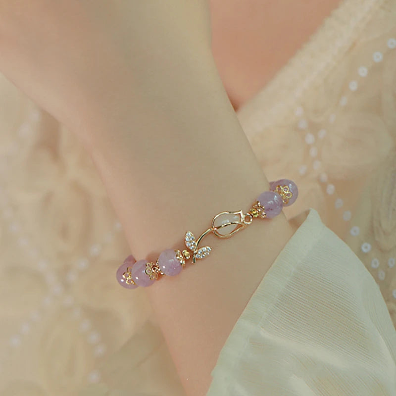 Korean Exquisite Opal Tulip Bracelet