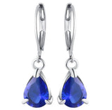 Blue White Water Drop Shaped Crystal