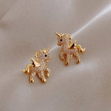 Exquisite Flower Zircon Stud Earrings