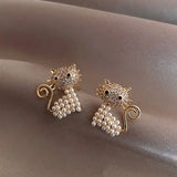 Exquisite Flower Zircon Stud Earrings