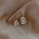 Exquisite Flower Zircon Stud Earrings